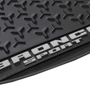 OEM Front ,Rear, & Cargo 5pc Black Rubber Floor Mat Liners for 2021-2022 Bronco Sport w/ Full Size Spare Tire