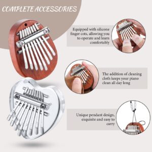 Yeshone 2 Sets Mini Kalimba 8 Key Thumb Piano Christmas Gift Sets for Kids Adults Beginners, Mini Finger Thumb Piano Finger Harp Adults Beginners Small Handheld Instrument