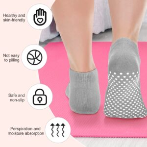 Geyoga 13 Pairs Pilate Grippers Socks for Women Non Slip Yoga Ballet Barre Non Skid Socks for Men House Workout Sports(Black, Gray, White)