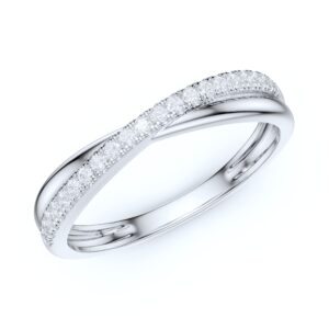 prstani 14k white gold fancy criss cross simulated diamond pave ring wedding band half eternity (6)