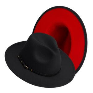 wide brim fedora hats for women dress hats for men two tone felt panama hat