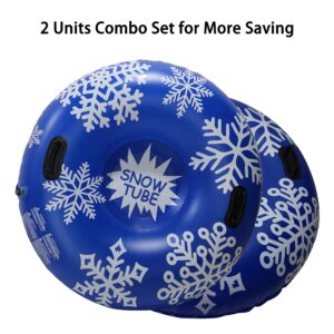 2pc Combo 48 Inches Inflatable Wear-Resistant Antifreeze Snow Tube with Handles