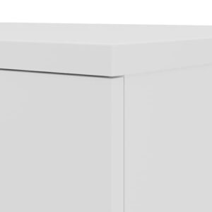 Bush Business Furniture Universal Closet Wall Cabinet with Doors and Shelves, White