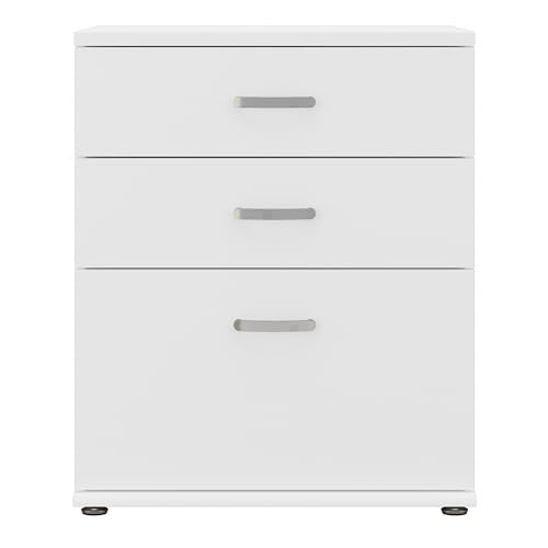 Bush Business Furniture Universal Laundry Room Storage Cabinet with Drawers, White