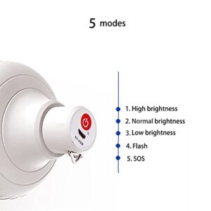 XLSBZ Multi-Functional Emergency LED Light Bulb with USB Charging, Capable to Recharge Mobile Devices, Ideal for Power Outage, Tent Camping, Fishing (WHITE-USB-20W)