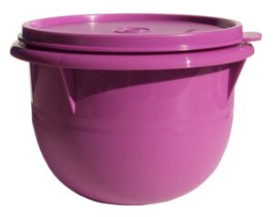 tupperware classic flat bottom 4 cup mixing bowl in mulberry purple