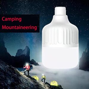 XLSBZ Multi-Functional Emergency LED Light Bulb with USB Charging, Capable to Recharge Mobile Devices, Ideal for Power Outage, Tent Camping, Fishing (WHITE-USB-20W)