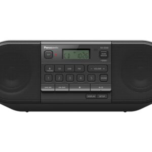 Panasonic RX-D550 Boombox - High Power Portable Stereo AM/FM Radio, Bluetooth, CD, with USB 110-240 Volt (Black)