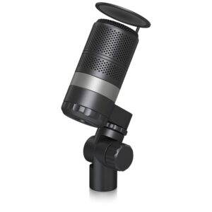 tc-helicon goxlr mic dynamic broadcast microphone with integrated pop filter, black