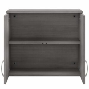 Bush Business Furniture Universal Garage Wall Cabinet with Doors and Shelves, Platinum Gray