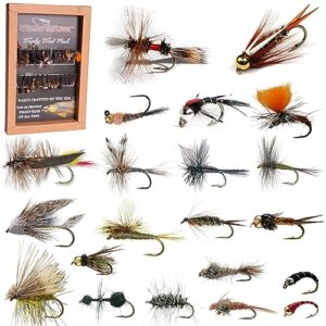 roxstar fly shop trophy trout 24pk | top wet & dry flies for trout. | trout flies proven nationwide to catch fish! | tied in-house never outsourced! fathers day gift fly fishing gift