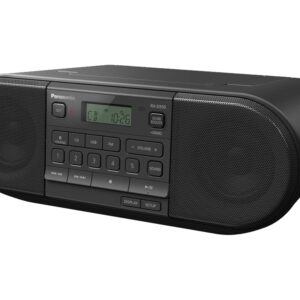 Panasonic RX-D550 Boombox - High Power Portable Stereo AM/FM Radio, Bluetooth, CD, with USB 110-240 Volt (Black)