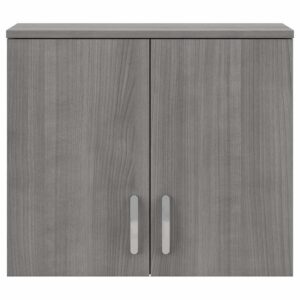 Bush Business Furniture Universal Garage Wall Cabinet with Doors and Shelves, Platinum Gray