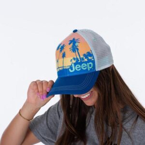 Jeep Beach Sunset Twill Mesh Back Hat