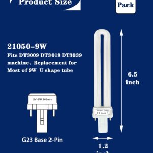 Dameiol 21050 9W Replacement Bulbs Light Compatible DynaTrap DT3009,DT3019,DT3039 Only,6.5 inch Overall Length, NOT Compatible Classic EL-22 4 Pack