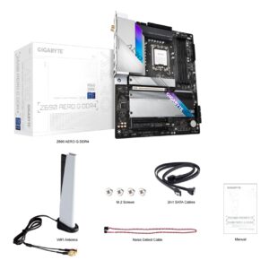 GIGABYTE Z690 AERO G DDR4 (LGA 1700/ Intel Z690/ ATX/ DDR4/ Quad M.2/ PCIe 5.0/ USB 3.2 Gen2X2 Type-C/ WiFi 6/ Intel 2.5 GbE LAN/ Motherboard)