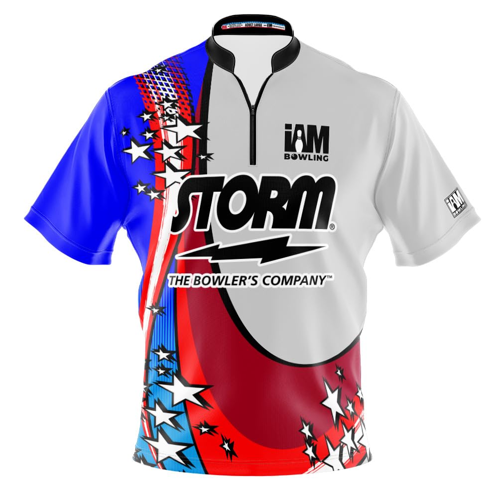 Logo Infusion Dye-Sublimated Bowling Jersey (Sash Collar) - I AM Bowling Fun Design 2022-ST - Storm (Small)