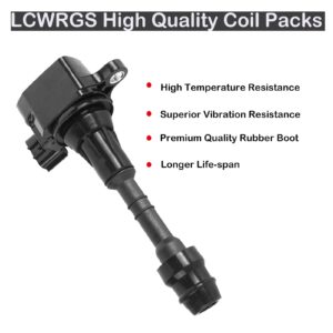 Set of 6 Ignition Coil Pack Fits for 2003 2004 2005 2006 2007 2008 Nissan 350Z Infiniti FX35 G35 M35 V6 3.5 Coil Packs Replaces# UF401, 22448AL61C