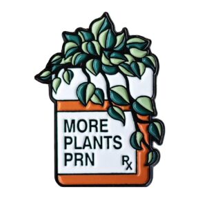 Plants Rx Botanical Enamel Badge Reel Pin | Cute Nurse Healthcare Medical Pharmacy Gift