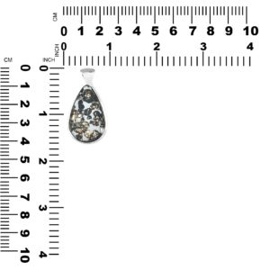 Starborn Sericho Pallasite Meteorite Pear Pendant Sterling Silver