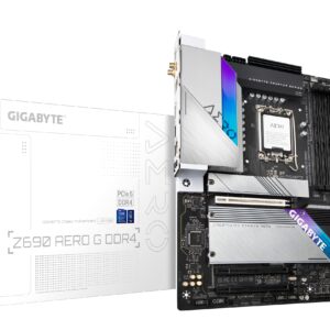 GIGABYTE Z690 AERO G DDR4 (LGA 1700/ Intel Z690/ ATX/ DDR4/ Quad M.2/ PCIe 5.0/ USB 3.2 Gen2X2 Type-C/ WiFi 6/ Intel 2.5 GbE LAN/ Motherboard)