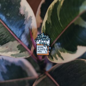 Plants Rx Botanical Enamel Badge Reel Pin | Cute Nurse Healthcare Medical Pharmacy Gift