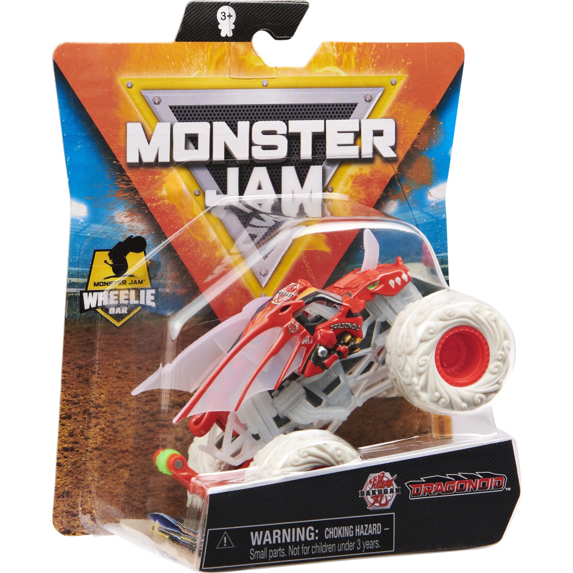 Monster Jam 2021 Spin Master 1:64 Diecast Monster Truck with Wheelie Bar: Air Elementals Trucks Dragonoid