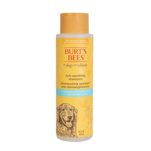 Burt's Bees for Pets Naturally Derived Itch Soothing Shampoo with Honeysuckle - Anti-Itch Dog Shampoo for All Dogs - Cruelty Free, Formulated without Sulfates and Parabens, Made in the USA, 16 Ounces