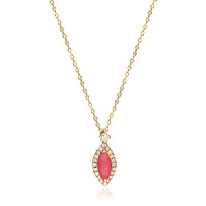 gin & grace 10k yellow gold mozambique genuine ruby pendant with diamonds for women | ethically, authentically & organically sourced (marquise-cut) shaped ruby hand-crafted jewelry for her