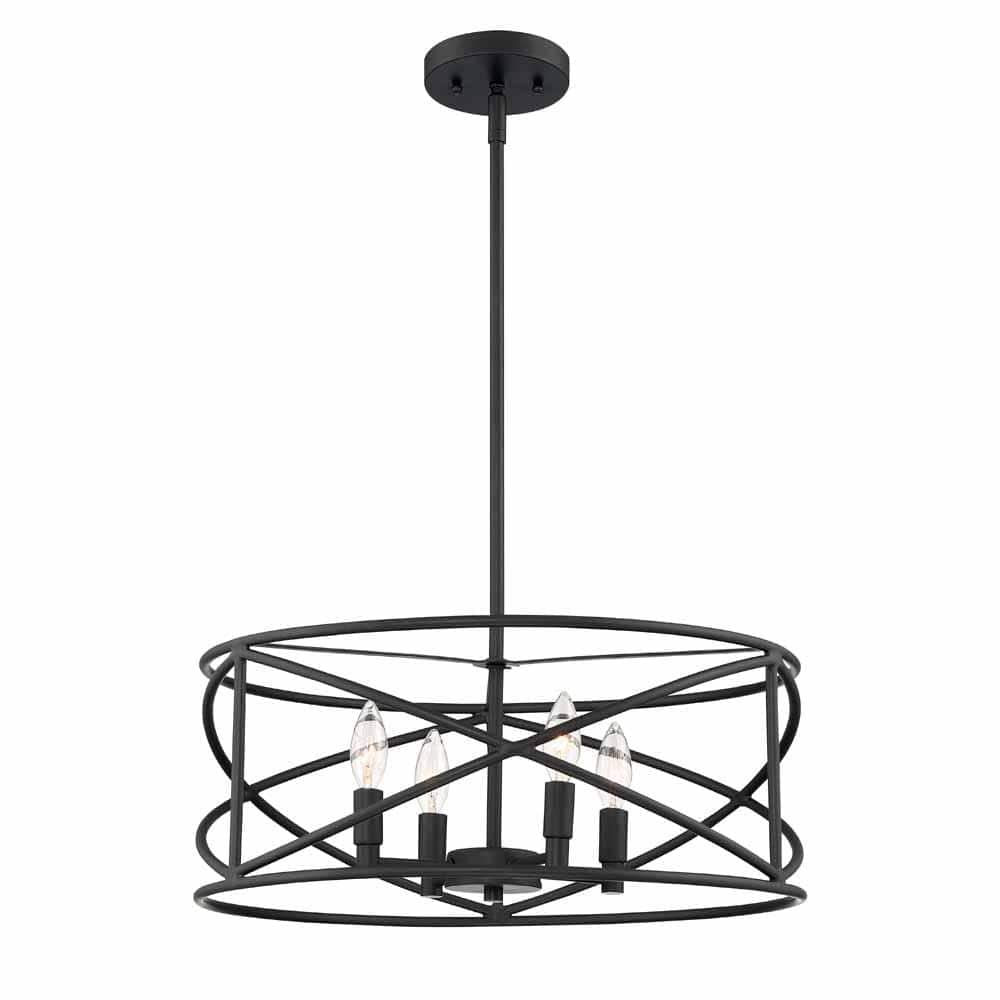 Hampton Bay Hastings 4-Light Satin Bronze Chandelier