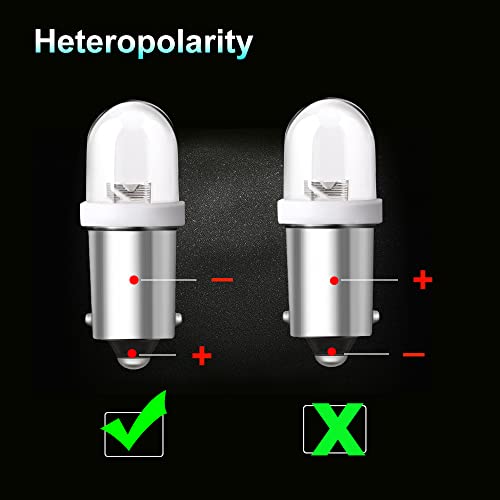 Keiurot GE44 47 756 755 Bulb for Pinball Machine light bulb Lamp 1893 1895 1847 Bulb BA9S DC 6.3V 6V Led Bulbs Warm White Pack of 20