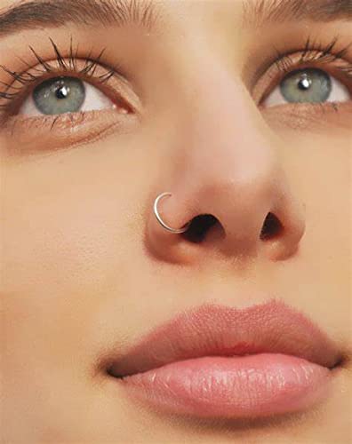 Longita Fake Nose Ring Fake Septum Fake Nose Ring Hoop Fake Nose Rings for Women Fake Nose Piercing Fake Septum Ring Fake Septum Piercing Magnetic Septum Ring