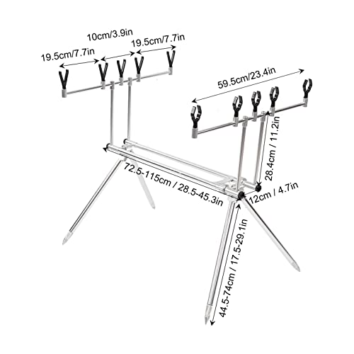 Velaurs Fishing Rod Stand Holder, Fishing Accessory Aluminium Alloy Material for Outdoor for Fishing