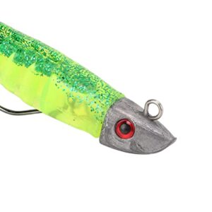 Velaurs Silicone Fishing Bait, Artificial Fishing Bait Feel Comfortable for Saltwater for Freshwater for Anglers(Oil Green)