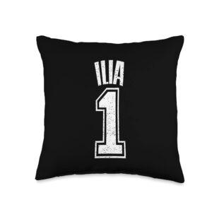 ilia support accessories & fan gifts men women ilia supporter number 1 greatest fan throw pillow, 16x16, multicolor