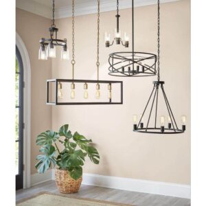 Hampton Bay Hastings 4-Light Satin Bronze Chandelier