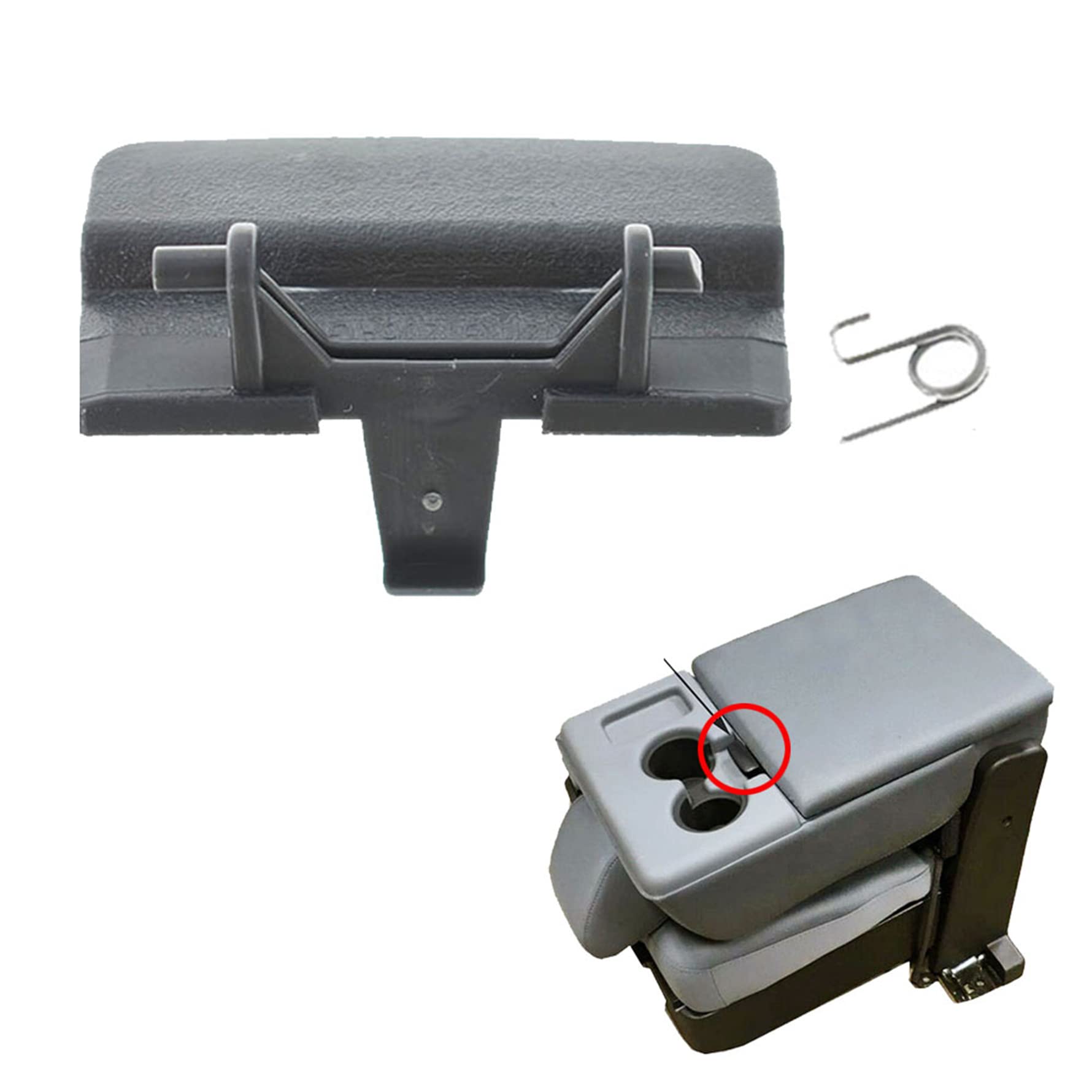 munirater Gray Center Console Seat Lid Latch Replacement for 2010-2018 F-150 BL34-18672A66