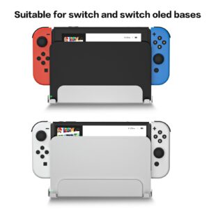 ECHZOVE Wall Mount for Nintendo Switch and Switch OLED, Metal Wall Mount Kit Shelf Stand Accessories with Joy Con Hanger,Safely Store Switch OLED Console Behind or Near TV, White