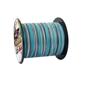 ashconfish braided fishing line- 8 strands super strong pe fishing wire heavy tensile for saltwater & freshwater fishing -abrasion resistant - zero stretch- 1000m/1093yds 130lb blue camouflage