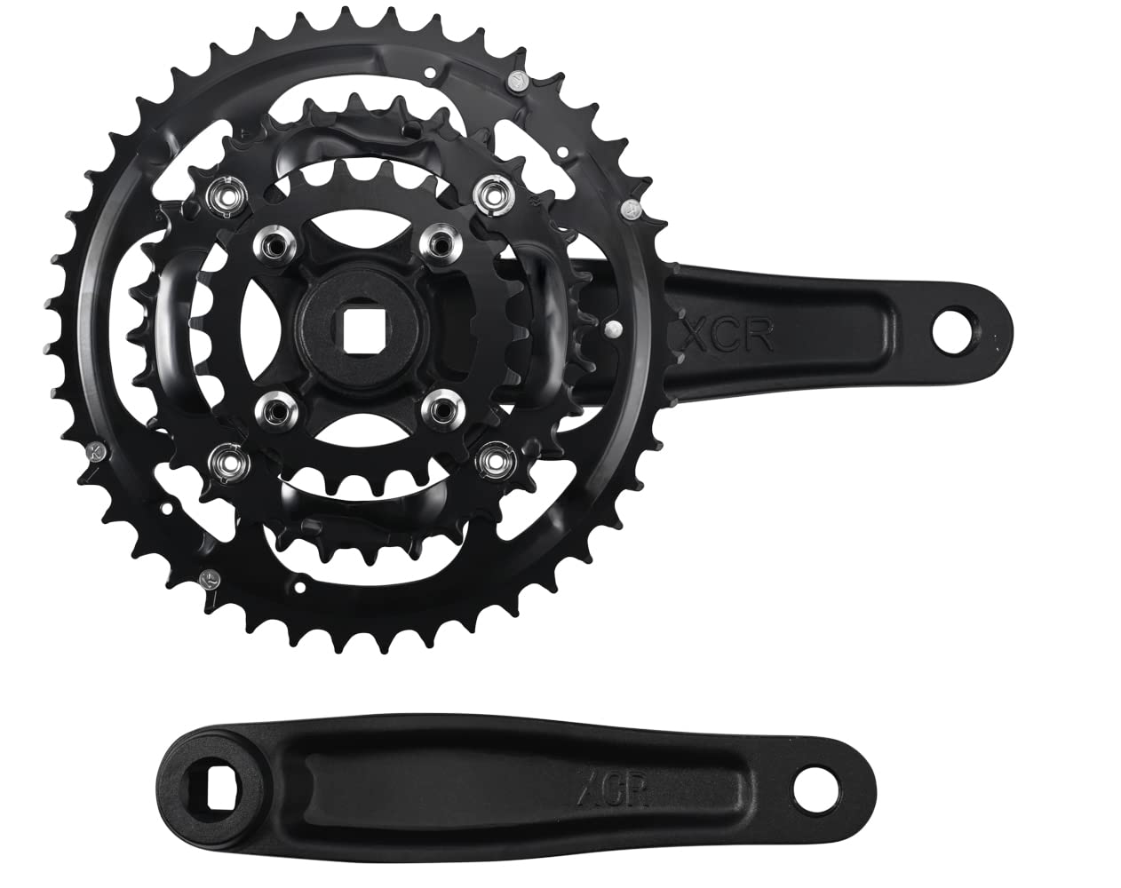 CYSKY 3X 9 Speed Bike Crankset 170mm 104/64 BCD Crank Arm Set 44-32-22T Easy to Replacement MTB BMX Road Bicycle Crankset Compatible with Shimano,SRAM,FSA, Gaint