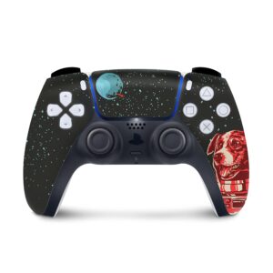 tacky design ps5 space dog skin for ps5 controller skin, vinyl 3m stickers ps5 controller cover decal full wrap ps5 skins