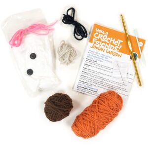 Boye Jonah's Hands Cute Dog Beginners Crochet Kit for Kids and Adults, Multicolor 9 Piece