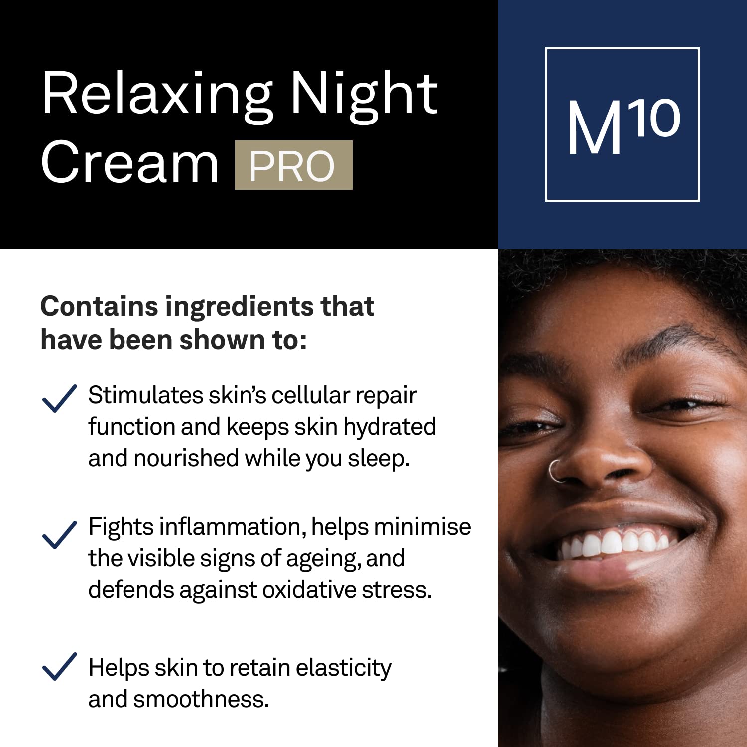 facetheory Relaxing Night Cream M10 PRO - Night Face Cream, Hydrating Night Cream, Made with Melatonin, Face Moisturizer Night, Replenish Skin, Vegan & Cruelty-Free, Made in UK | Scented | 1.7 Fl Oz