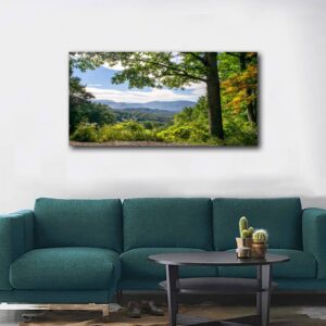 Wall Art for Living Room Picturesque View of Great Smoky Mountains National Park Print On Canvas Wall Decor Painting Posters Office Modern Home Decoration 20x40 inches Ready to Hang