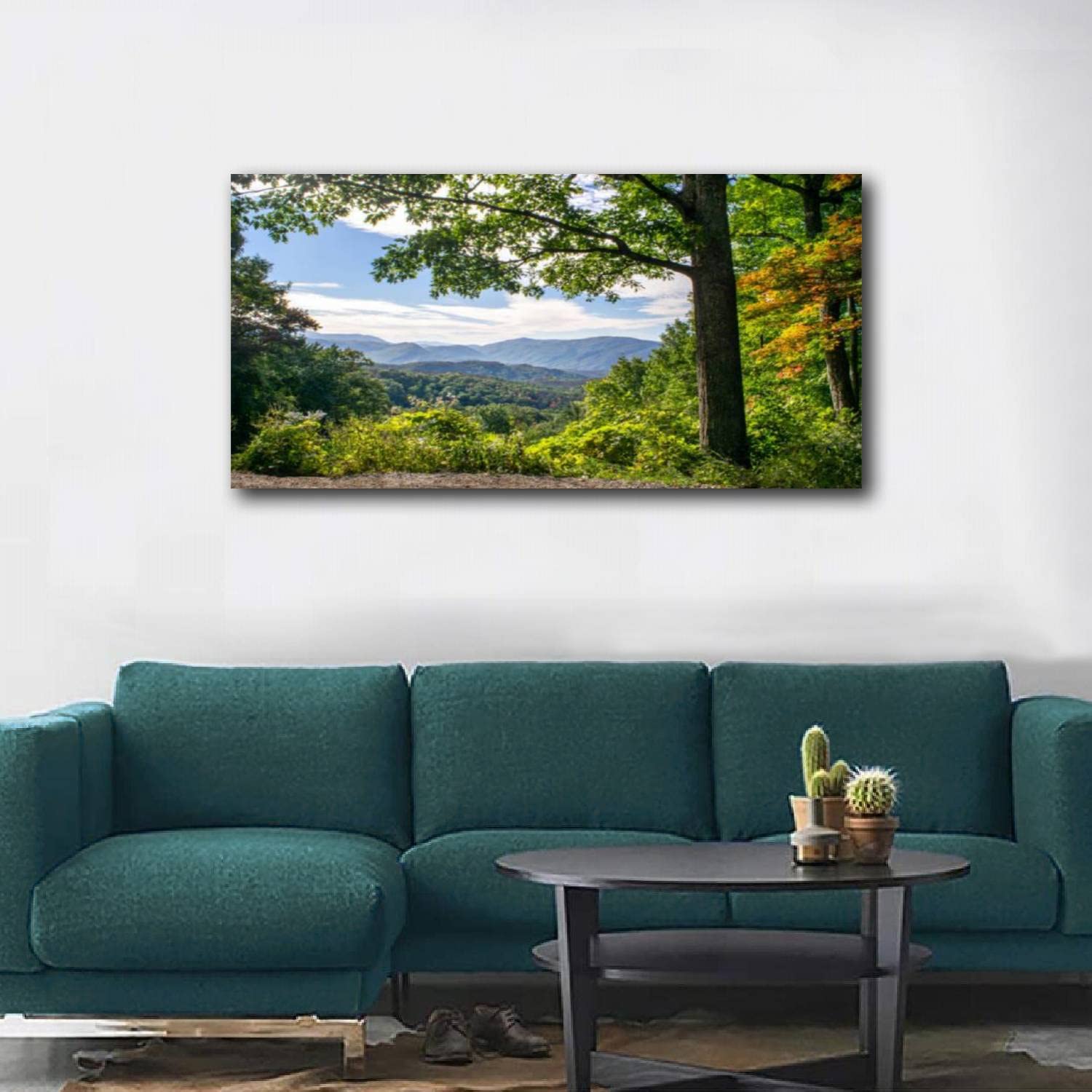 Wall Art for Living Room Picturesque View of Great Smoky Mountains National Park Print On Canvas Wall Decor Painting Posters Office Modern Home Decoration 20x40 inches Ready to Hang