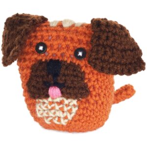 Boye Jonah's Hands Cute Dog Beginners Crochet Kit for Kids and Adults, Multicolor 9 Piece