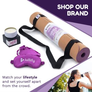 Lullify Premium Cork Yoga Mat | Non Slip and Built To Last Through Hot Yoga Or Exercise Class | Biodegradable and Built With Sustainable Materials | Carrying Strap Included