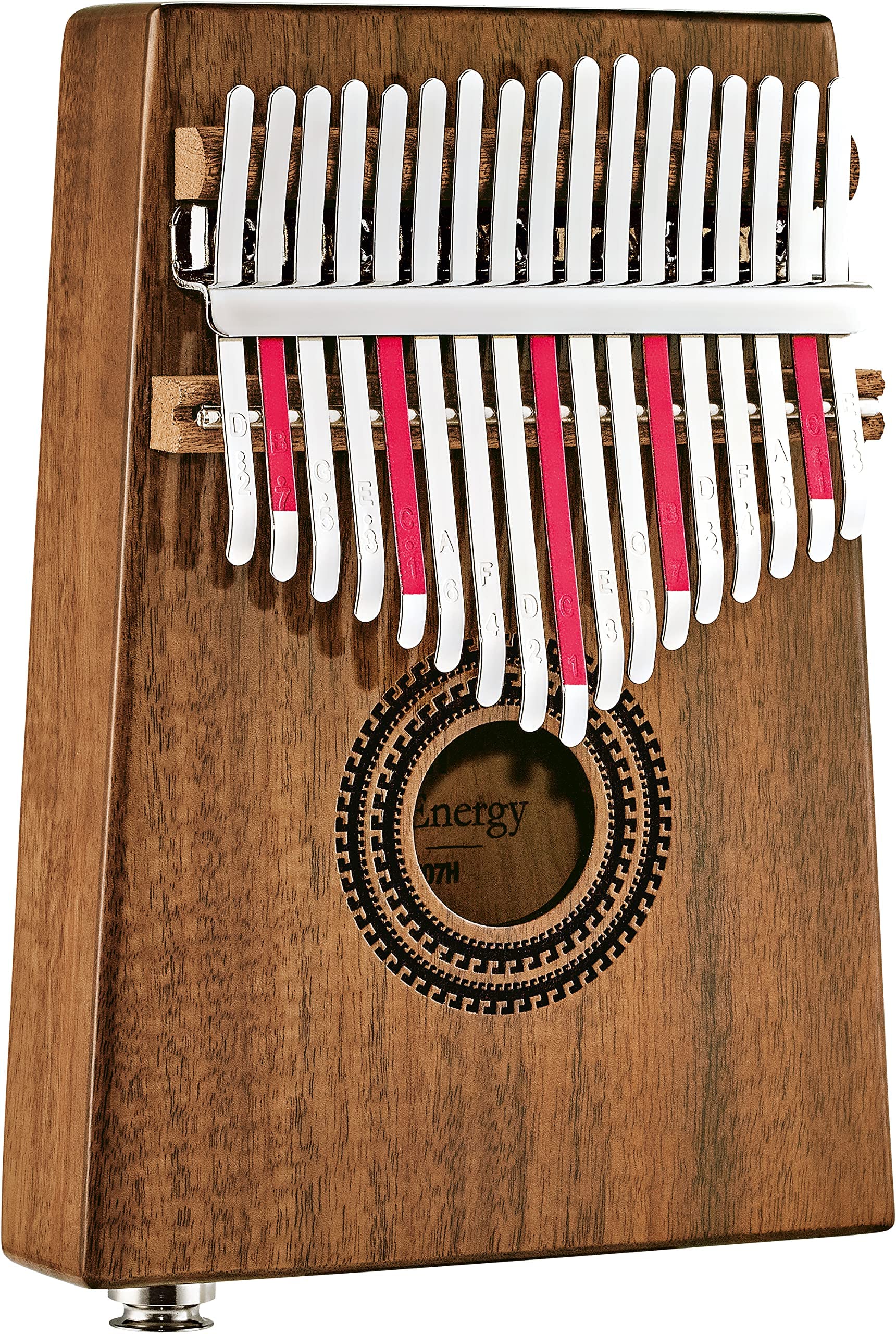 Pickup Kalimba Thumb Piano for Amplifiers, 17 Keys — Includes Tuning Hammer and Case — For Meditation, ASMR, Sound Therapy and Yoga, 2-YEAR WARRANTY