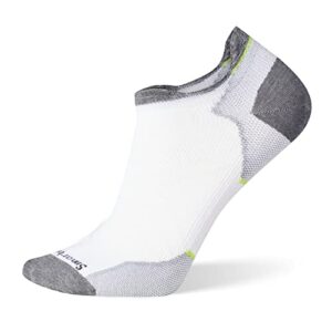 Smartwool Run Zero Cushion Low Ankle Socks, White, Medium