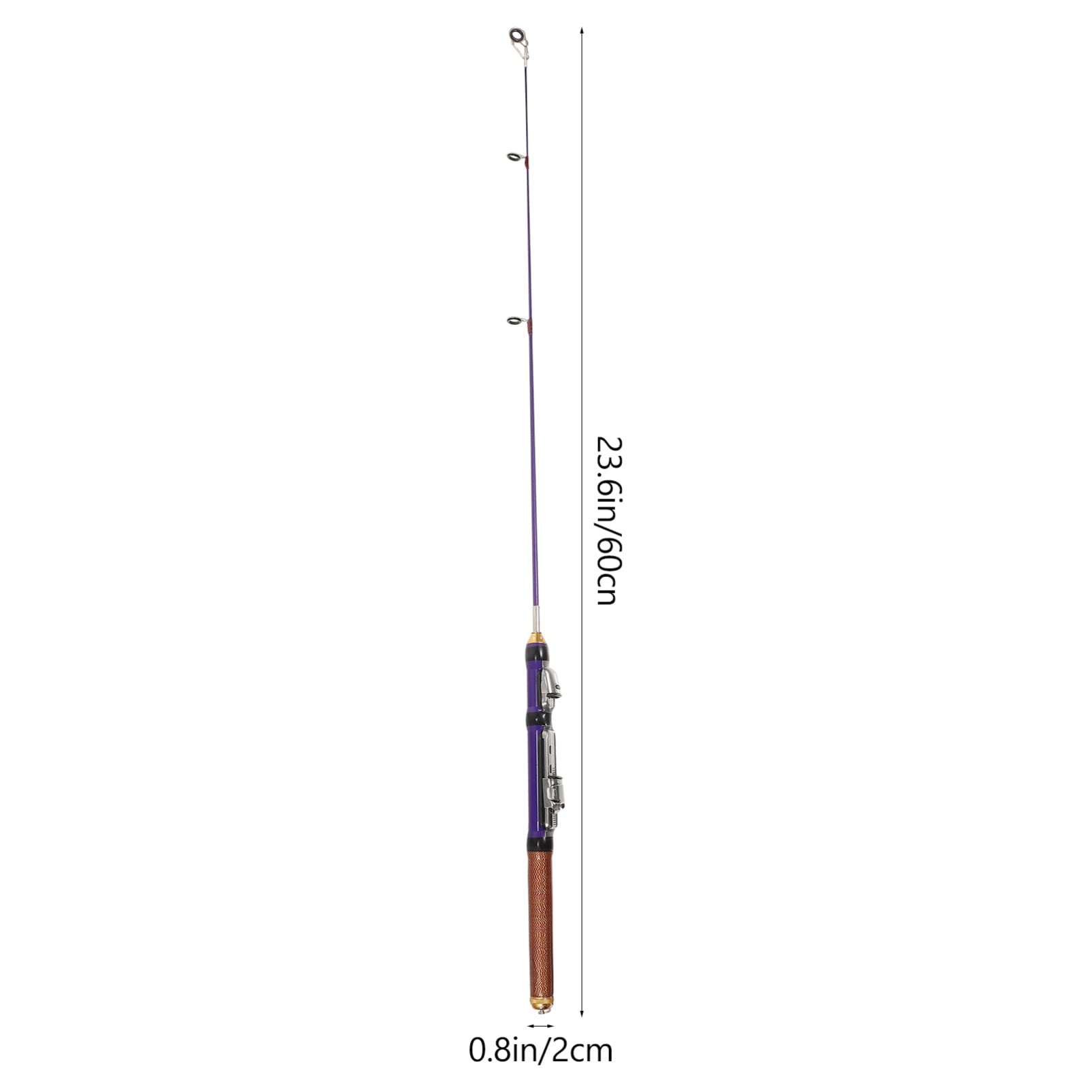 BESPORTBLE Fish Reels 1pc ice Fishing Rod Fly Fishing Rod ice Rod Practical Fishing Rod Ultralight Fishing Pole Freshwater Fishing Pole ice Fishing Purple Striped bass Portable Child Resin